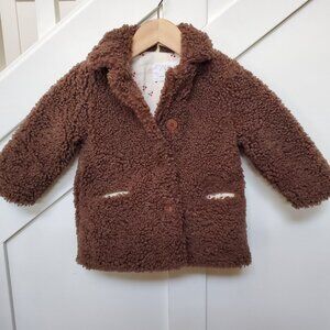ZARA Teddy Bear faux fur button up jacket
